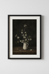 Moody White Floral Oil Painting | Dark Academic Still Life, Vintage Wall Art