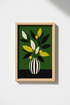 Botanical Print | Abstract Green Vase Decor | Modern Poster