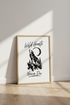 Wild Hearts Never Die Wolf Wall Art | Black and White Nature Decor | Howling Moon Poster