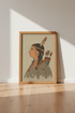 Indigenous Warrior Woman Wall Art | Earthy Folk Style Print | Rustic Boho Decor