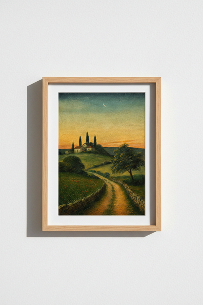 Italian countryside | Rustic Tuscan hues, Living Room Decor Poster