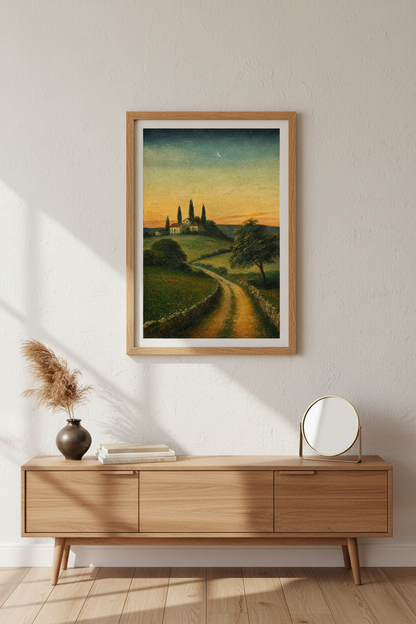 Italian countryside | Rustic Tuscan hues, Living Room Decor Poster