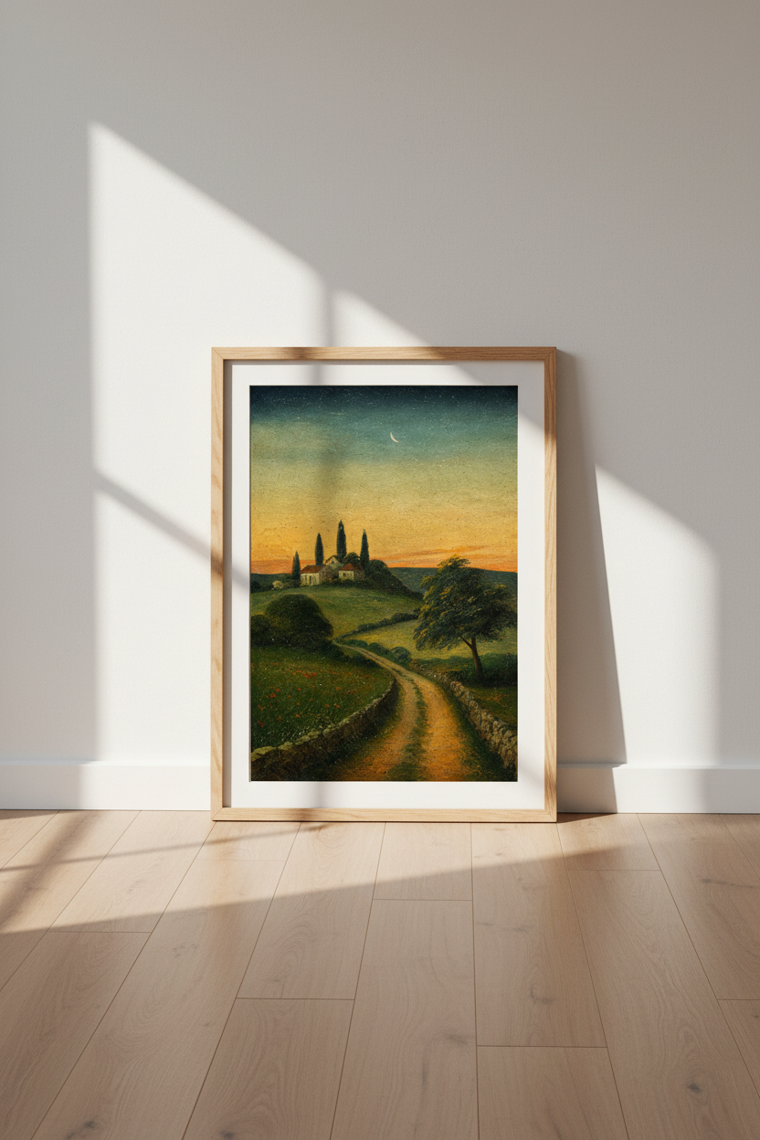Italian countryside | Rustic Tuscan hues, Living Room Decor Poster