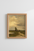 Pastoral Landscape Print | Impressionist Autumn Haze, Living Room Decor | Cozy Poster