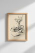 Line Art Poster | Still Life Sketch, Neutral Decor | Living Room Print