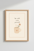 Be Soft With Yourself Quote Wall Art | Boho Coffee Mug Poster, Self Care Decor