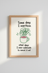 Funny Coffee Quote Wall Art | Minimalist Kitchen Decor | Over-Caffeinated Poster