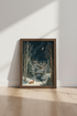 Winter Village Fox Wall Art | Starry Night Landscape, Cozy Christmas Poster