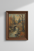 Autumn Wall Art | Painterly Landscape, Cozy Palette Decor | Living Room Poster