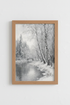 Winter Landscape Wall Art Print | Living Room Decor | Minimalist Snow Poster