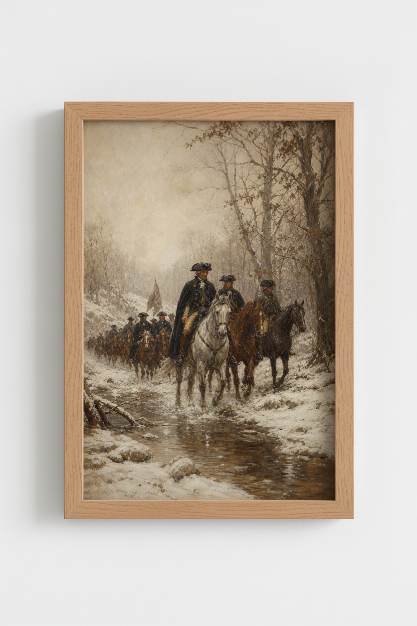 Military Wall Art Print | Living Room Decor | Rustic Winter Poster