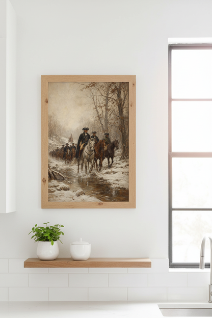 Military Wall Art Print | Living Room Decor | Rustic Winter Poster