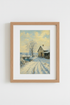 Winter Wall Art | Impressionist Snowy Landscape, Living Room Decor