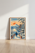 Japanese Winter Landscape | Mount Fuji Ukiyo-e Poster, Zen Home Decor