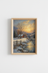Winter wall art | Rustic Snow Scene, Cabin Cozy Living Room Decor