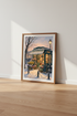 Paris Flower Shop Winter Art | Snowy Cityscape Poster, Cozy French Decor