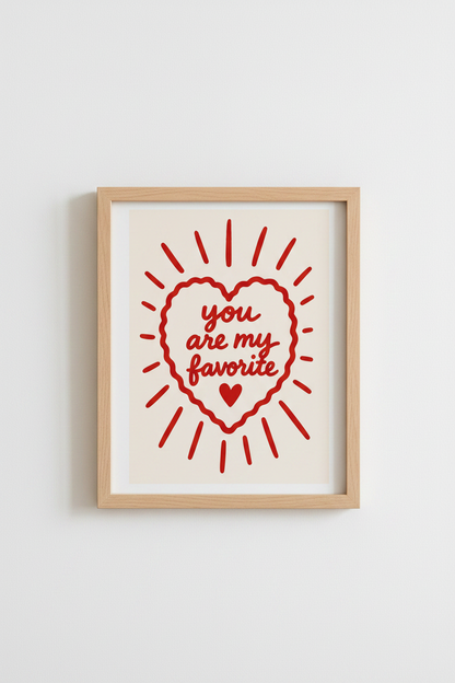 Romantic Wall Art Print | Heartfelt Lettering Decor | Cozy Bedroom Poster