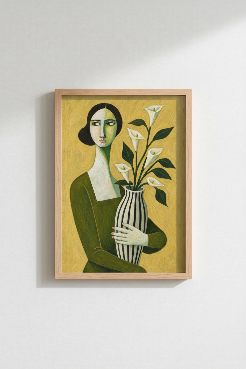Calla Lily Wall Art Print | Living Room Decor | Abstract Poster