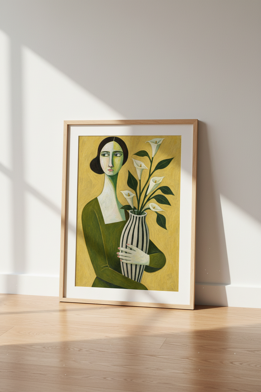 Calla Lily Wall Art Print | Living Room Decor | Abstract Poster