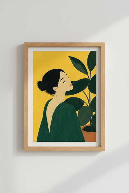 Modern Botanical Wall Art Print | Living Room Decor | Minimalist Poster