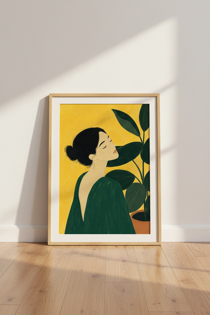 Modern Botanical Wall Art Print | Living Room Decor | Minimalist Poster