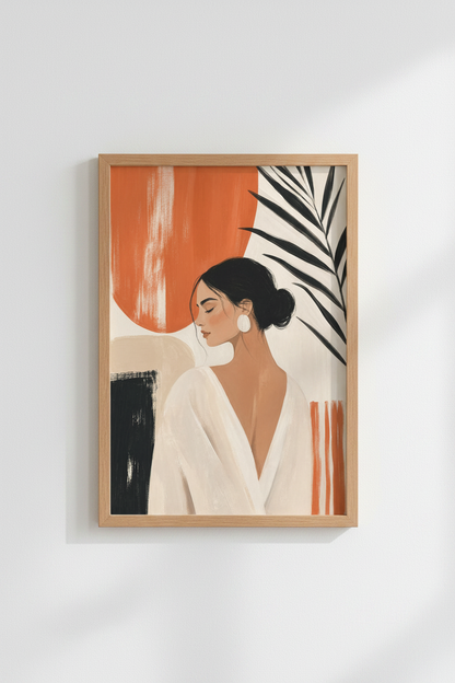 Abstract Portrait Wall Art Print | Living Room Decor | Minimalist Poster