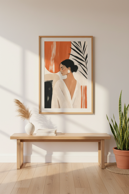 Abstract Portrait Wall Art Print | Living Room Decor | Minimalist Poster