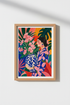 Boho wall art print | Tropical floral portrait | Living Room Decor Poster