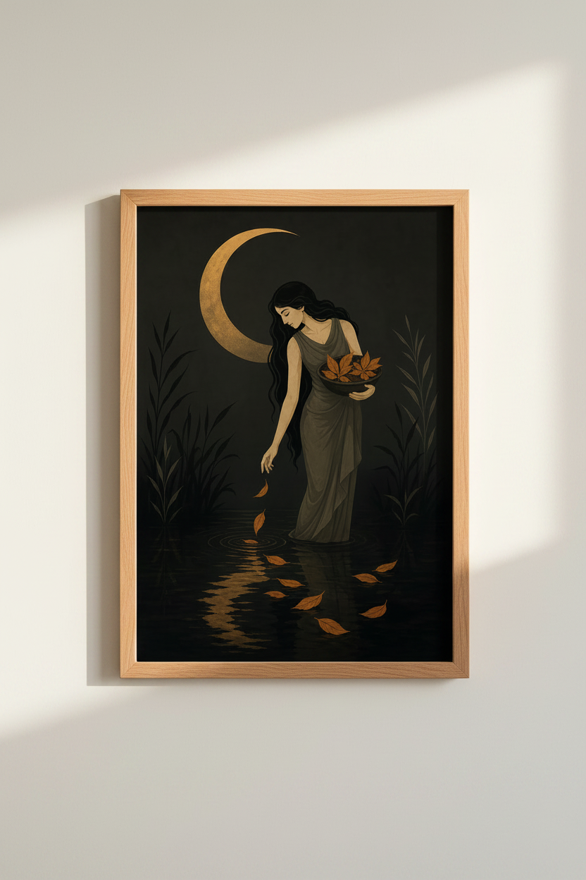 Moody Autumn Wall Art Print | Living Room Decor | Dark Aesthetic Poster