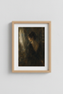 moody figure art | Oil-inspired, muted browns | Living room decor