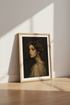 Dark Academia Woman Portrait | Moody Vintage Oil Painting, Gothic Wall Art Print