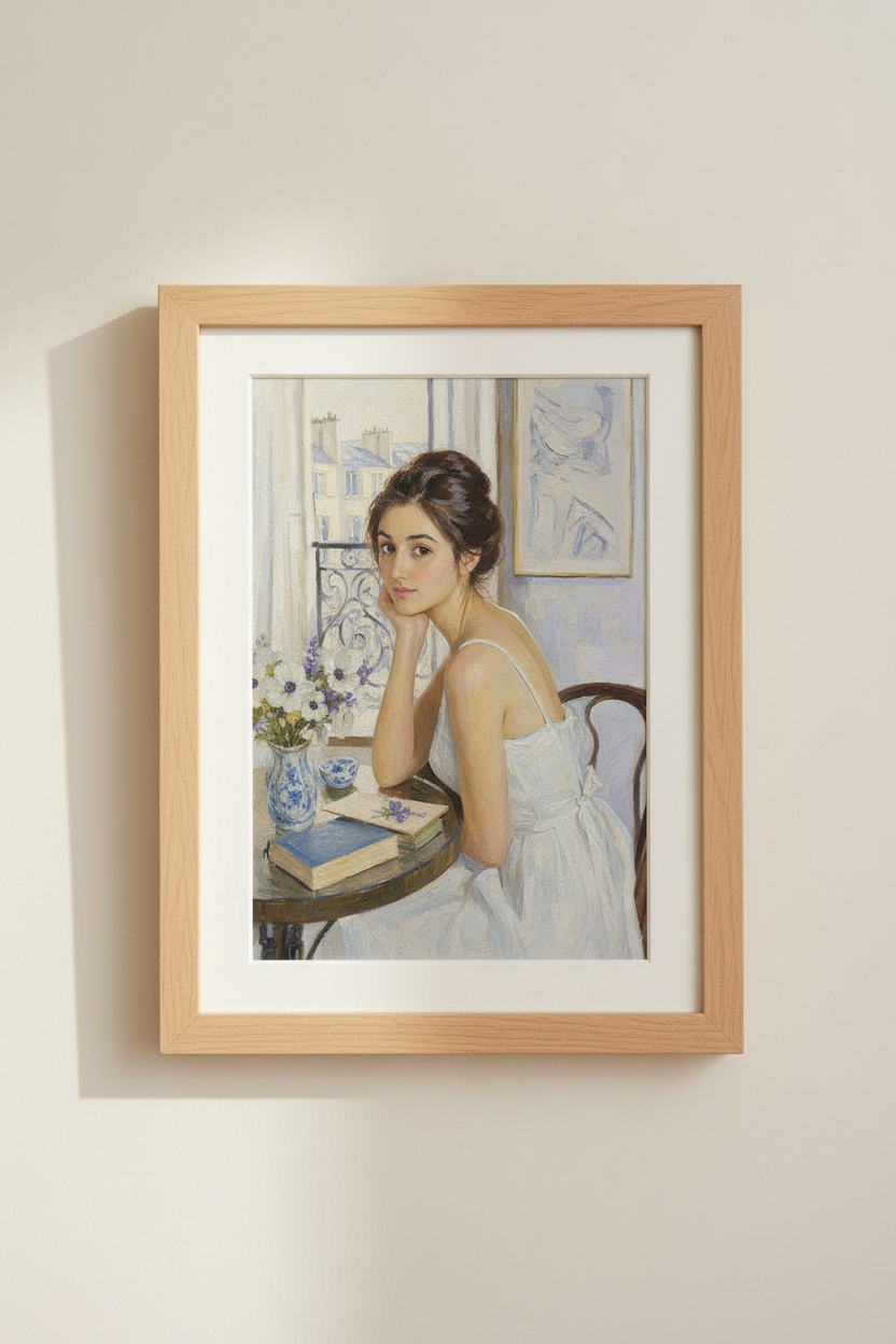 Romantic portrait | Soft pastels, Parisian vibe | Living room decor