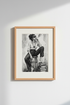 Monochrome Fashion Portrait Wall Art Print | Living Room Decor | Noir Poster