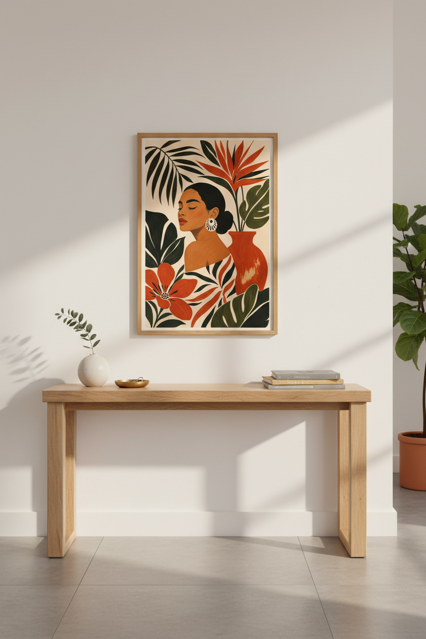 Tropical Wall Art Print | Living Room Decor | Boho Poster