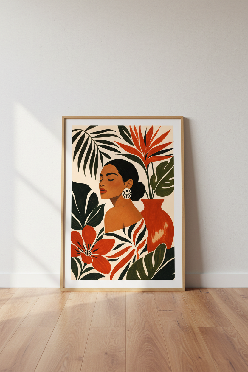 Tropical Wall Art Print | Living Room Decor | Boho Poster