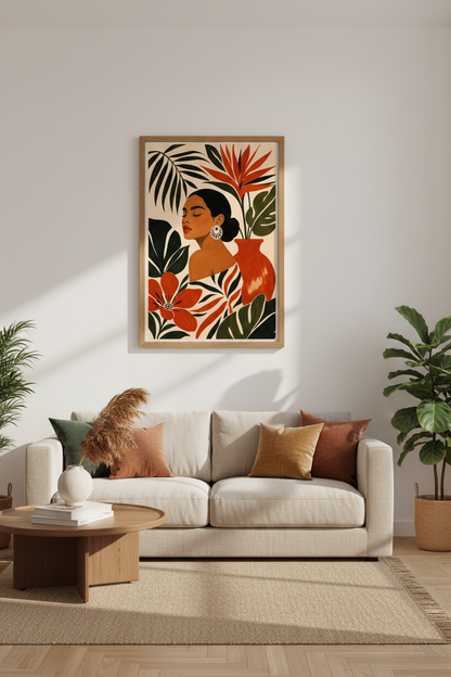 Tropical Wall Art Print | Living Room Decor | Boho Poster