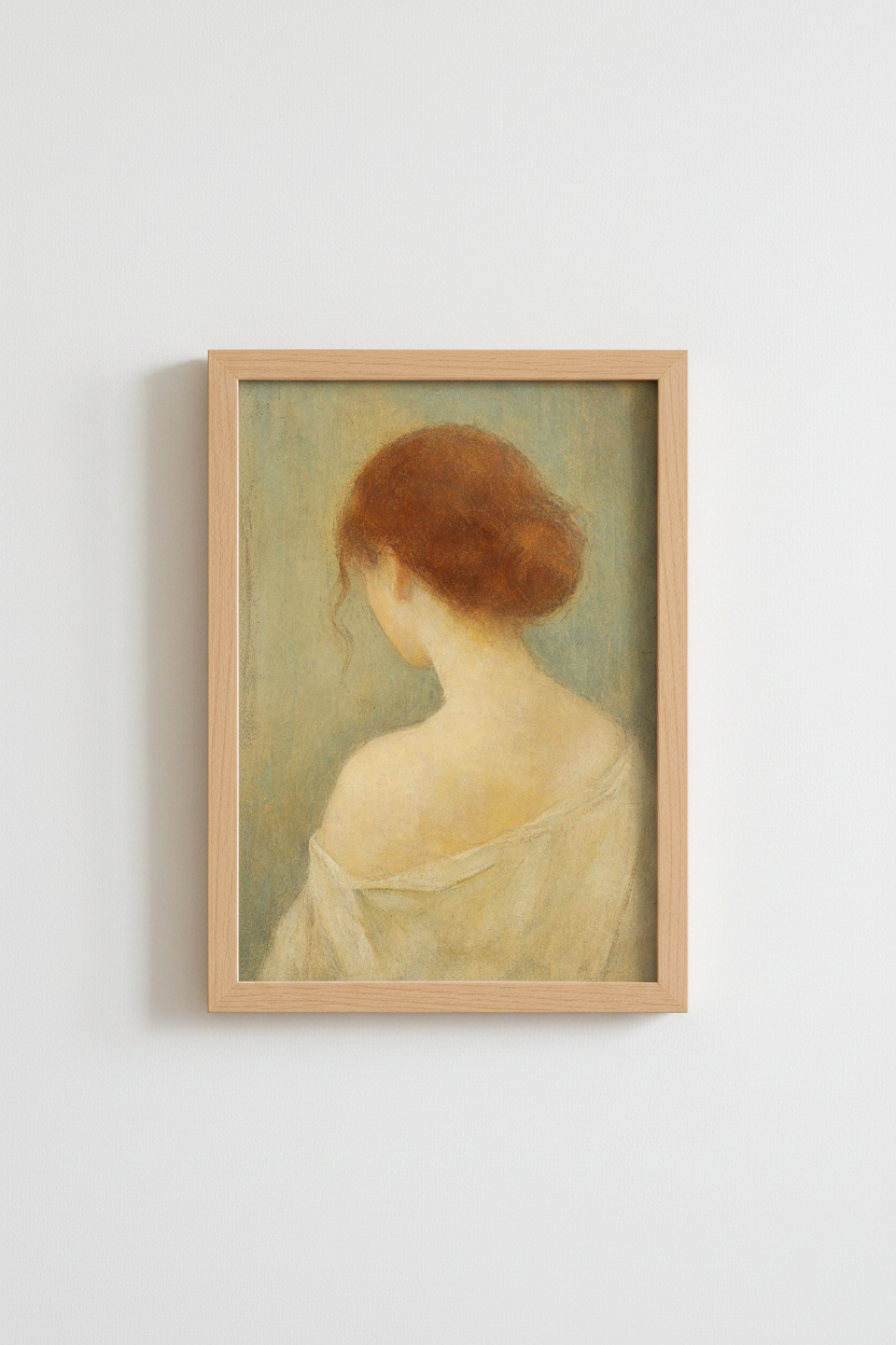 Pastel Portrait Wall Art Print | Living Room Decor | Soft Aesthetic Poster