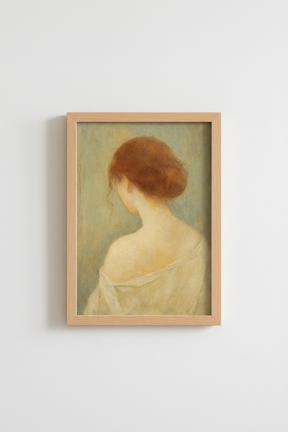 Pastel Portrait Wall Art Print | Living Room Decor | Soft Aesthetic Poster