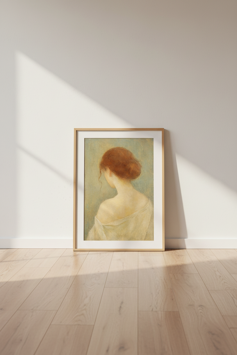 Pastel Portrait Wall Art Print | Living Room Decor | Soft Aesthetic Poster