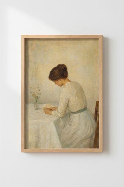 Impressionist Reading | Soft Pastels, Living Room Decor