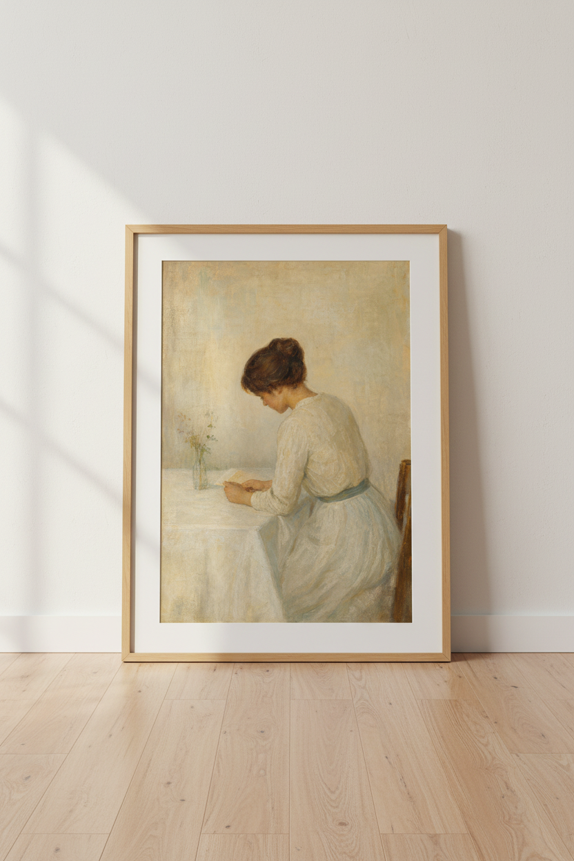 Impressionist Reading | Soft Pastels, Living Room Decor
