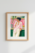 Pastel Wall Art | Modern Impressionist, Pink & Green Kitchen Decor