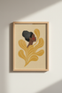 Boho Wall Art Print | warm golden yellows, earthy tones | living room decor
