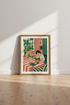 Reading Woman Art Print | Matisse Style Pink & Green Decor | Fauvism Poster