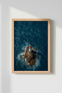 Lighthouse Coastal Wall Art Print | Nautical Ocean Decor | Modern Aerial Poster