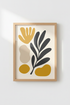 Abstract plant art | Modern warm tones, Living room decor