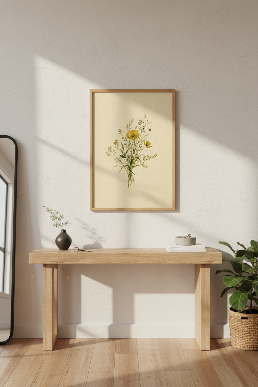 botanical wall art | Vintage watercolor bouquet decor, Living room