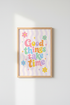 Pastel Groovy Art Print | Retro Quote Poster, Danish Pastel Room Decor