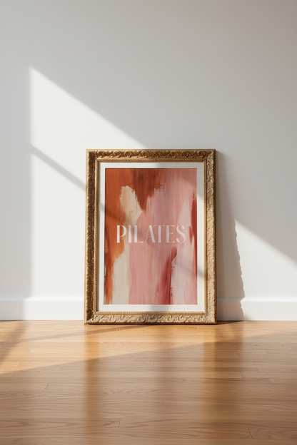 Abstract Pink Pilates Wall Art Print | Living Room Decor | Modern Poster