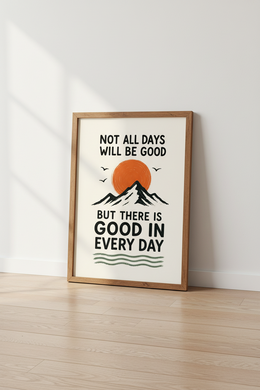 Mountain Quote Wall Art Print | Motivational Office Decor | Boho Minimalist Poster